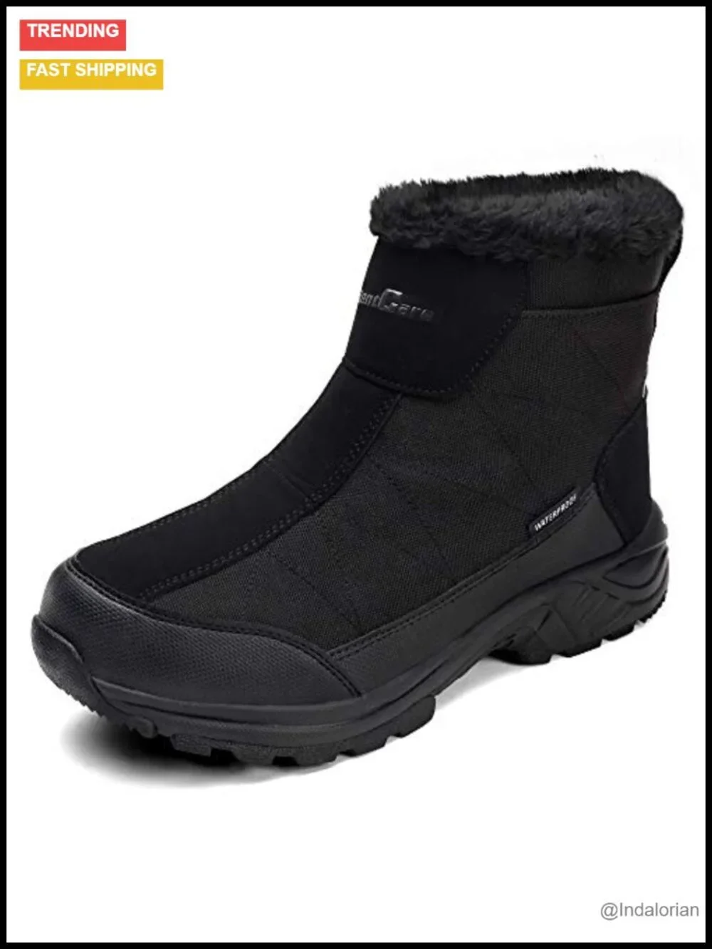 Men's Waterproof Fur Lined Snow Boots Ankle Boots Winter Shoes